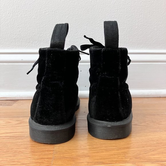 Dr. Martens Lana Black Velvet Ankle Boot - Picture 7 of 10